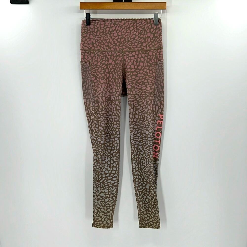 Peloton WITH High Rise Nala Pocket Leggings  - Tan/Pink - Medium